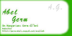 abel germ business card